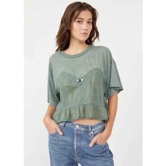 Free People Fall In Love T-Shirt - Picture 1 of 8